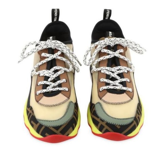 fendi freedom ff patchwork sneakers